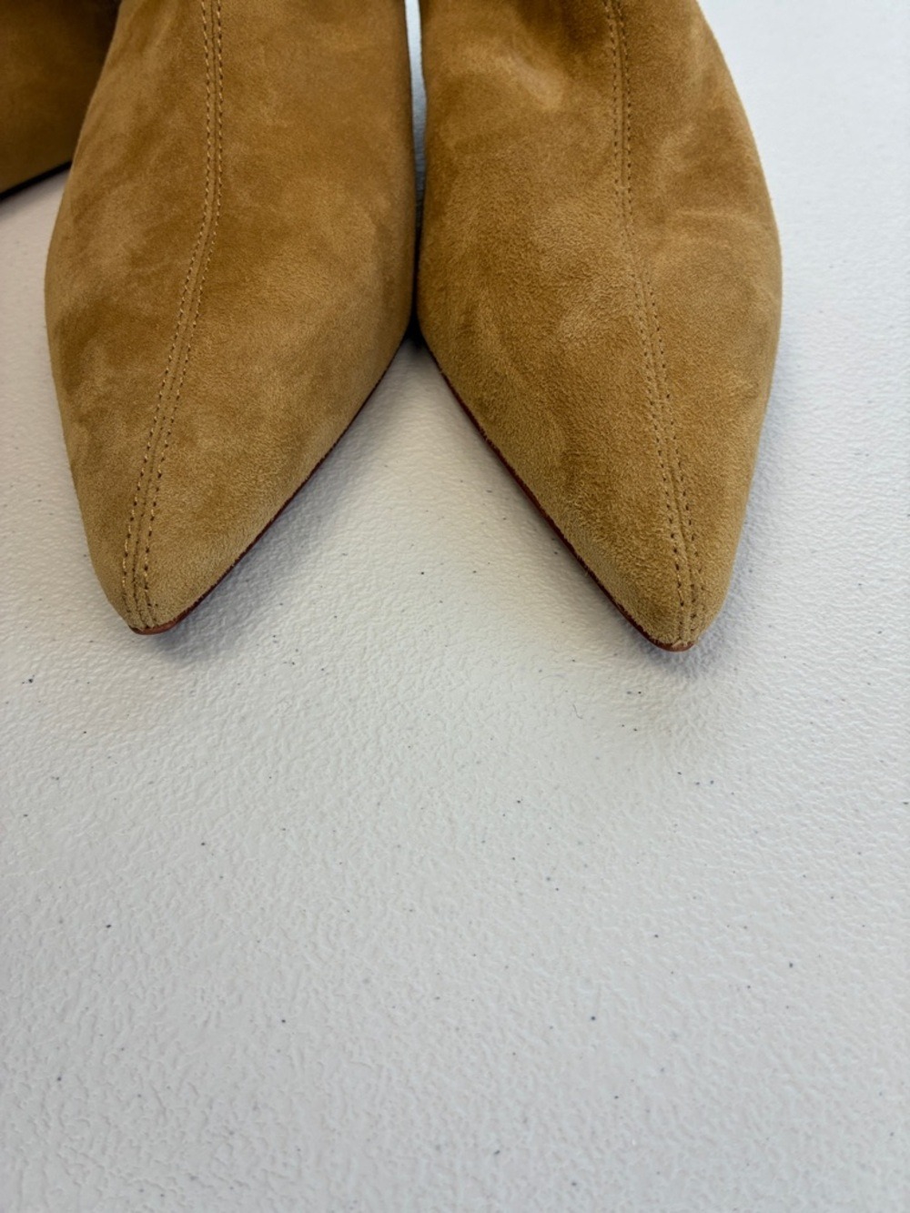 Silent D Kaias Knee High Boots Suede Tan Pointed Toe Western Boho 9.5 - Picture 6 of 13